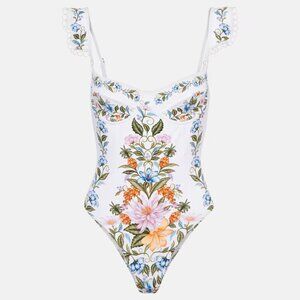 Off-White Sweet Bloom Bouquet One-Piece Swimsuit